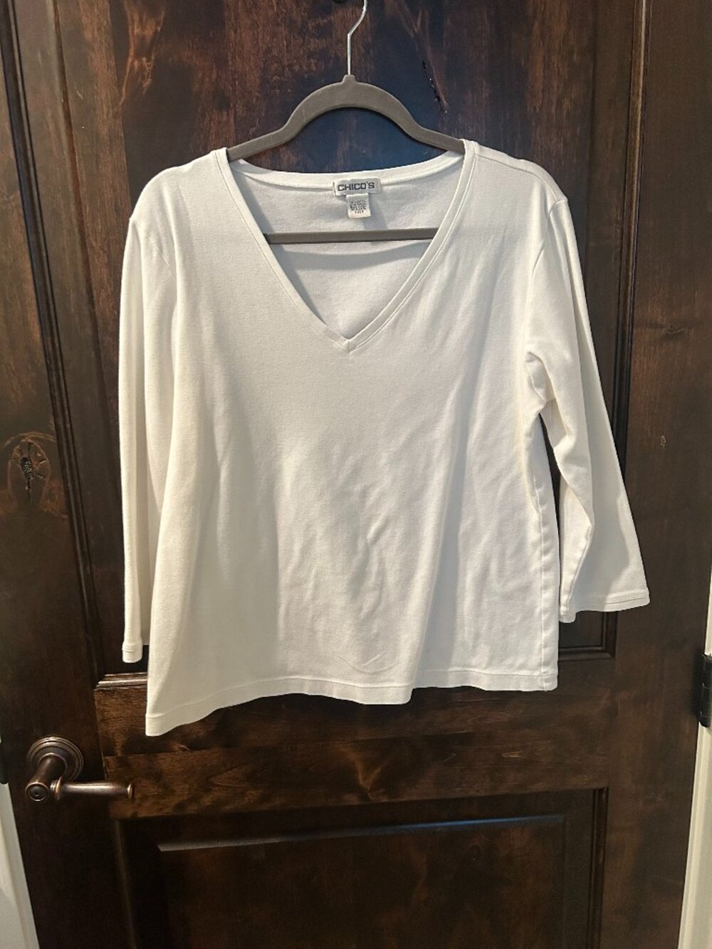 Chico's white cotton top - large